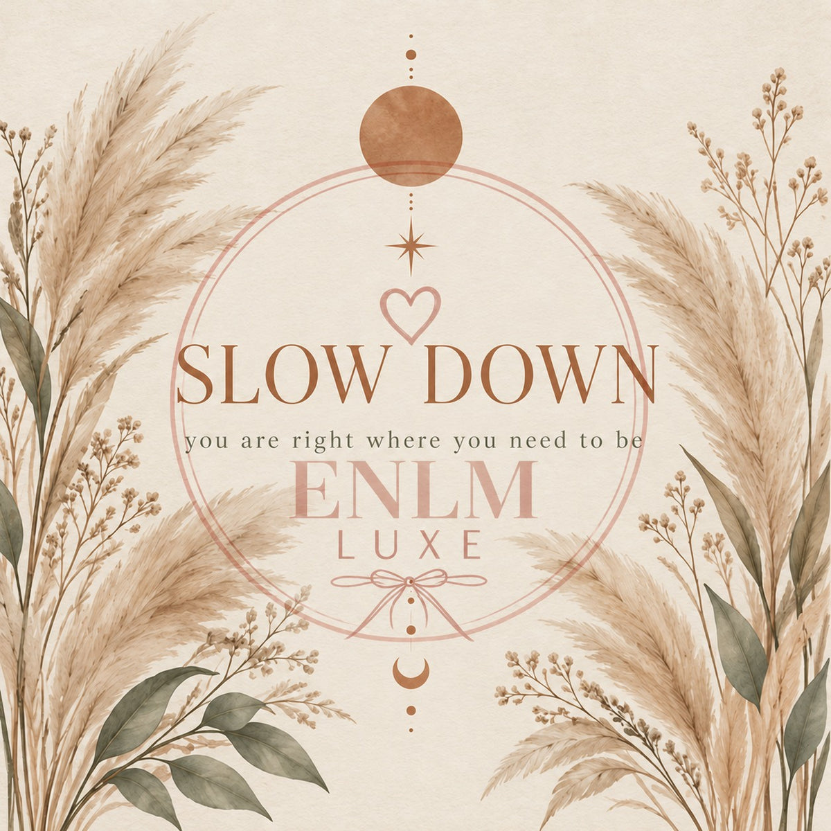 🌾 Slow Down Wall Art | Boho Printable Art Print
