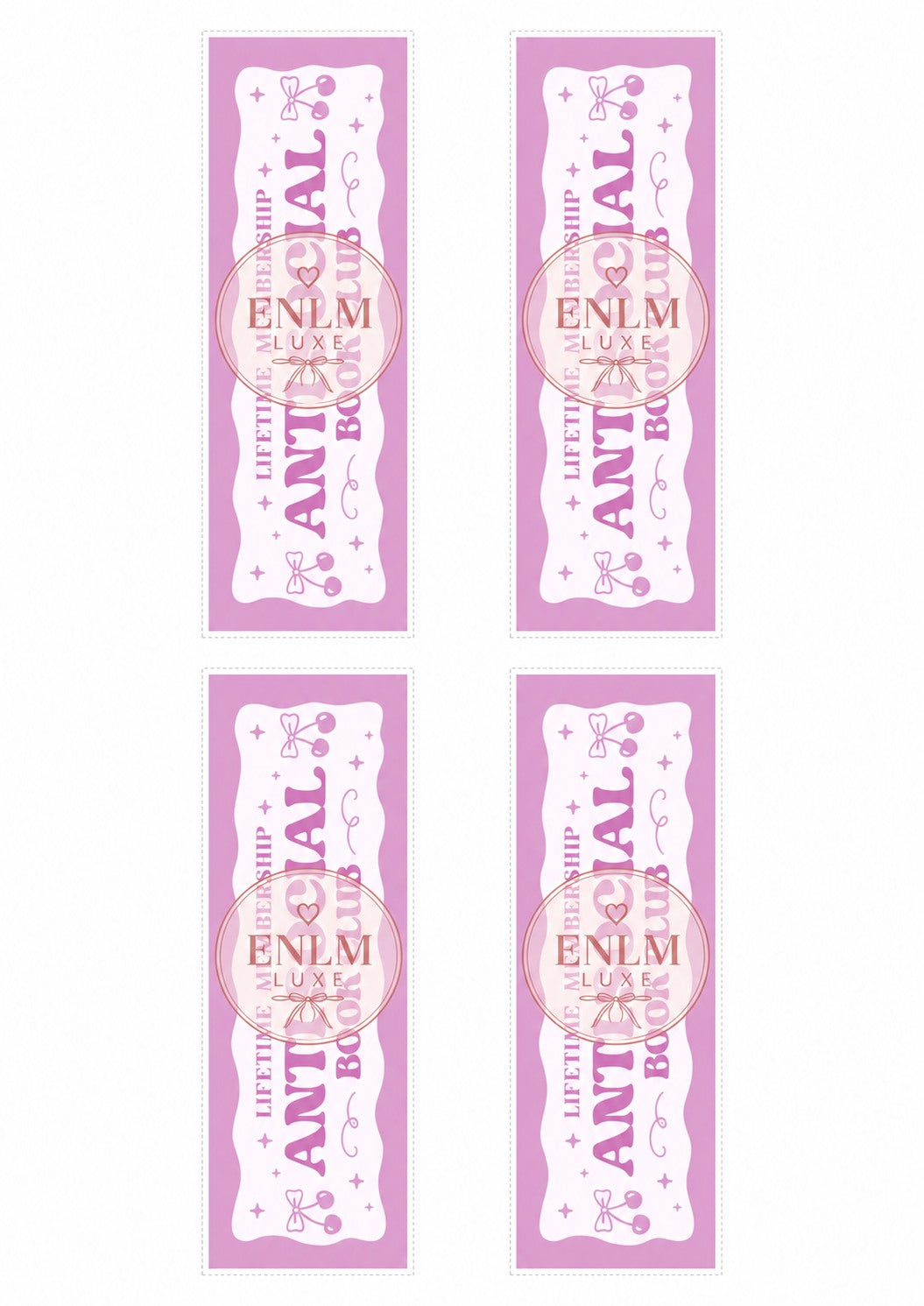 📚 “I’m Not Antisocial, I’m Booked” Bookmark – Printable