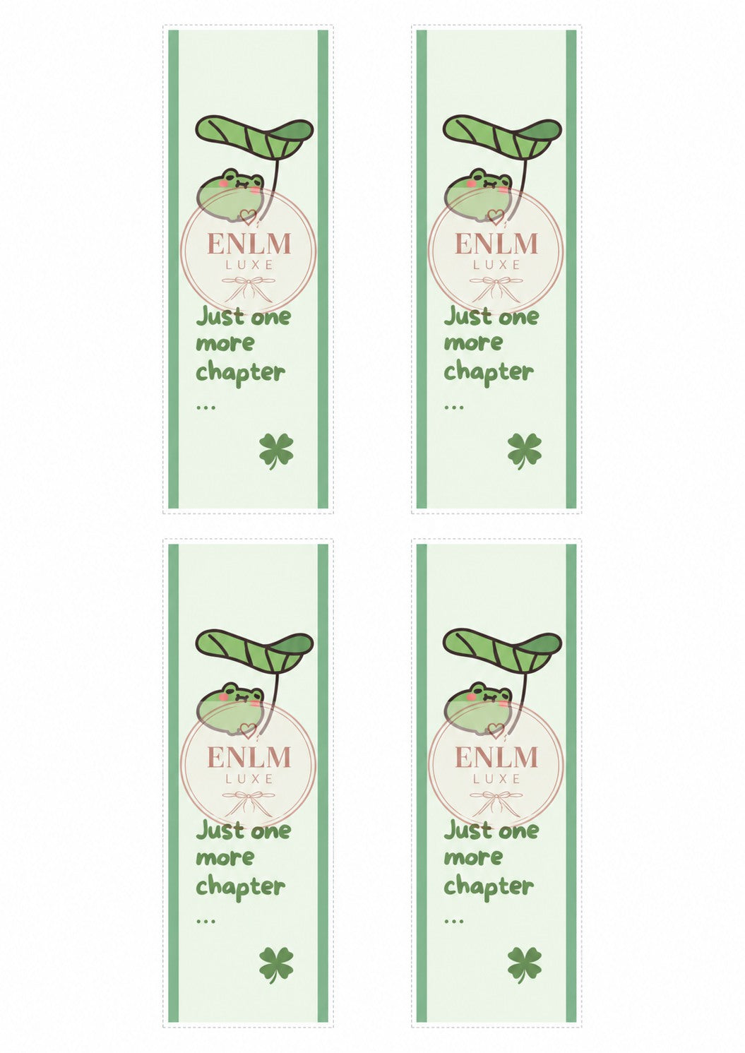 🌱 Just One More Chapter | Cute Printable Bookmark