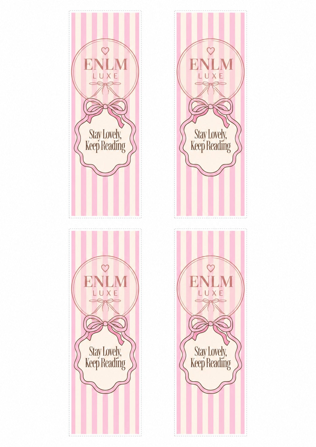 📚 Coquette Bookmark – “Stay Lovely, Keep Reading”