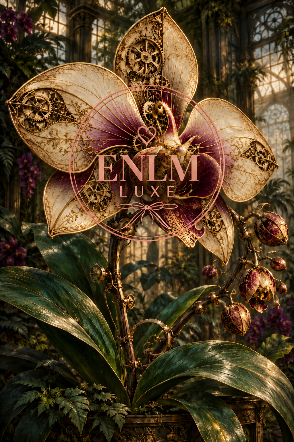 Clockwork Orchid -  Wall Art - Printable - A4