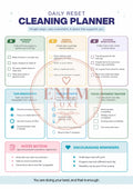 🧹 Daily Reset Cleaning Planner | Printable Cleaning & Home Organisation Worksheet