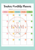 🍎 Teacher Monthly Planner | Pastel Printable