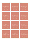 Beige Boho Moon &amp; Star Thank You Sticker Sheet – 12 Stickers
