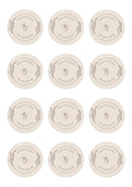 Beige Minimalist Thank You Sticker Sheet