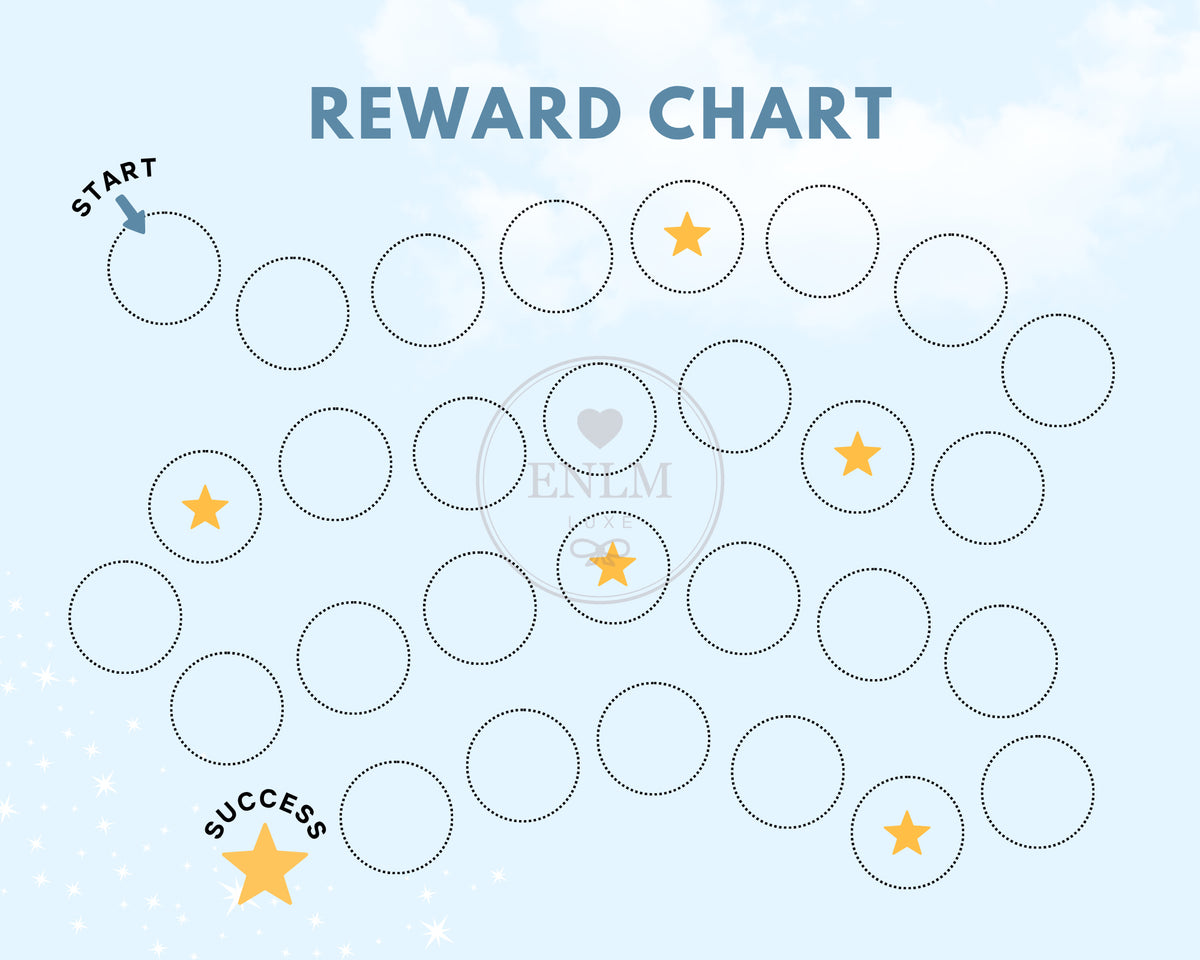 Blue Kids Reward Chart Printable