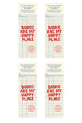 Blue & Red Retro Library Card Bookmark Printable