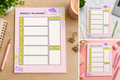 Cute Weekly Planner Printable PDF | Colourful To Do List | Monday-Friday & Weekend Planner | Digital Download