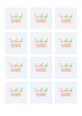 Colourful Dinosaur “Rawr!” Sticker Sheet – 12 Printable Stickers