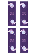Purple “Feelin Witchy” Halloween Bookmark Printable